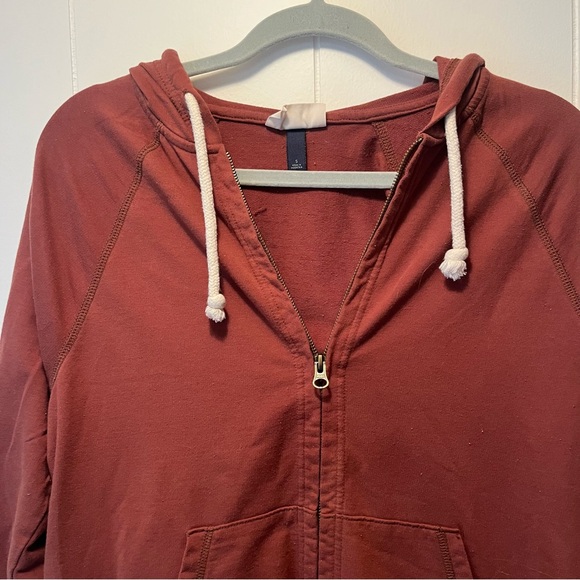 Rust Zip-Up Hoodie for Women - Picture 2 of 4
